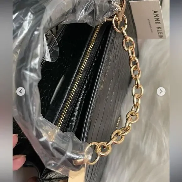 ANNE KLEIN Black Satchel with Wallet AKG5041
New in Box / with Tag MSRP $95 - Picture 8 of 11